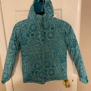 Columbia Teal Abstract Pattern Jacket